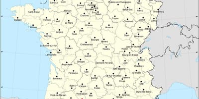 Kart over frankrike viser Toulouse