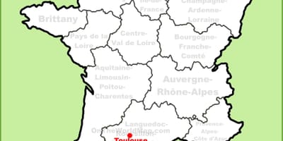 Toulouse på et kart