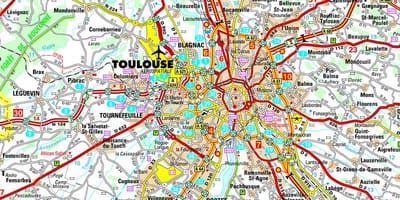 Kart av Toulouse veien